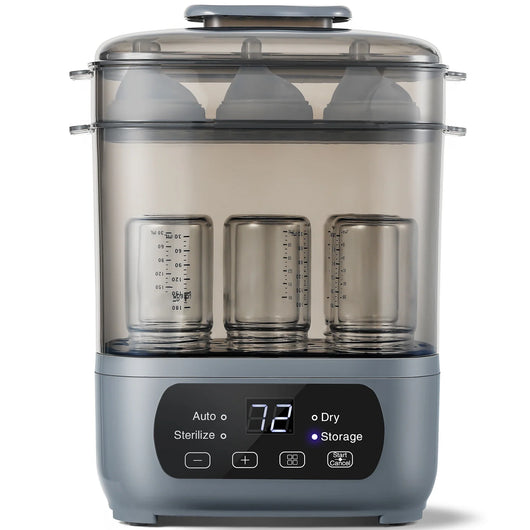 True Haven | 4-in-1 Baby Bottle Sterilizer & Dryer – Fast 30-Minute Cycle, Space-Saving Design