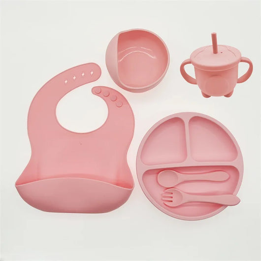 True Haven | Baby Silicone Feeding Tableware Set – Non-Toxic Materials, Easy to Clean