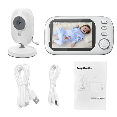 True Haven | HD Baby Monitor – 3.5” Night Vision Display, Two-Way Talk & Temperature Sensor