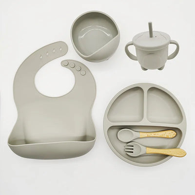 True Haven | Baby Silicone Feeding Tableware Set – Non-Toxic Materials, Easy to Clean