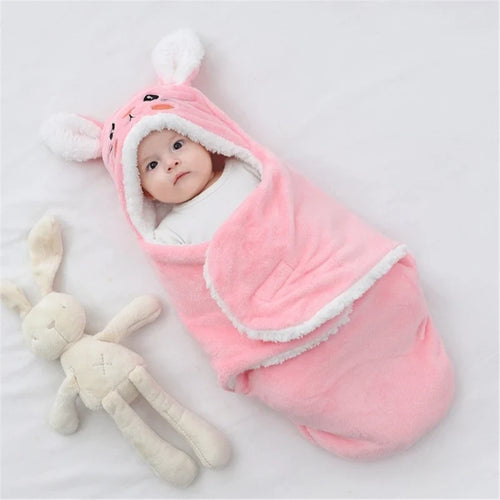 True Haven | Newborn Swaddle Blanket with Hood – Soft 100% Cotton, Split-Leg Hip-Healthy Design