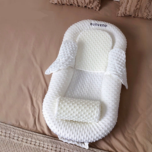 True Haven | Baby Lounger Bed – Soft & Reversible Design, Cozy Newborn Essential