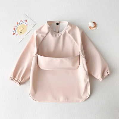 True Haven | Baby Feeding Smock with Long Sleeves – Waterproof & Mess-Resistant, Full Arm Coverage