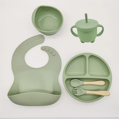 True Haven | Baby Silicone Feeding Tableware Set – Non-Toxic Materials, Easy to Clean