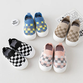 True Haven | Canvas First Walker Shoes – Slip-On Toddler Sneakers with Non-Slip Sole, 6-36 Months