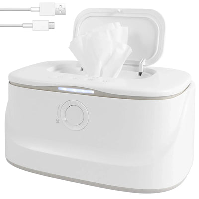 True Haven | USB Baby Wipe Warmer – Adjustable Temperature Control, Built-In LED Night Light