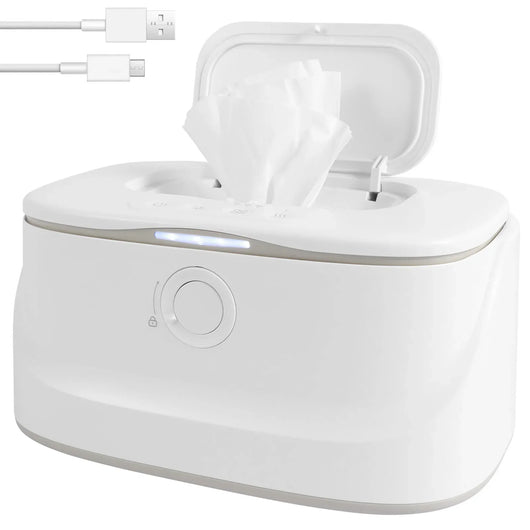 True Haven | USB Baby Wipe Warmer – Adjustable Temperature Control, Built-In LED Night Light