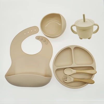 True Haven | Baby Silicone Feeding Tableware Set – Non-Toxic Materials, Easy to Clean