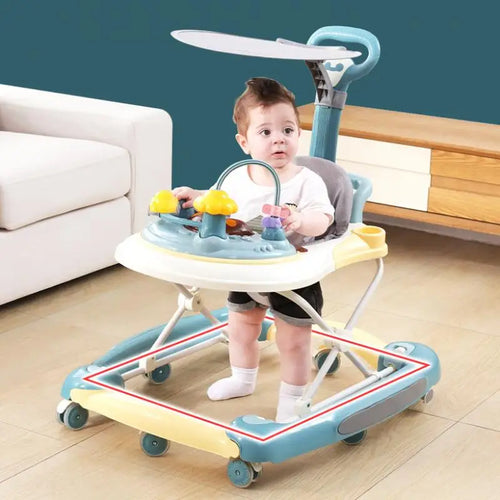 True Haven | 3-in-1 Baby Walker – Adjustable Height Settings, Foldable & Easy to Clean