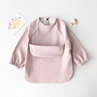 True Haven | Baby Feeding Smock with Long Sleeves – Waterproof & Mess-Resistant, Full Arm Coverage