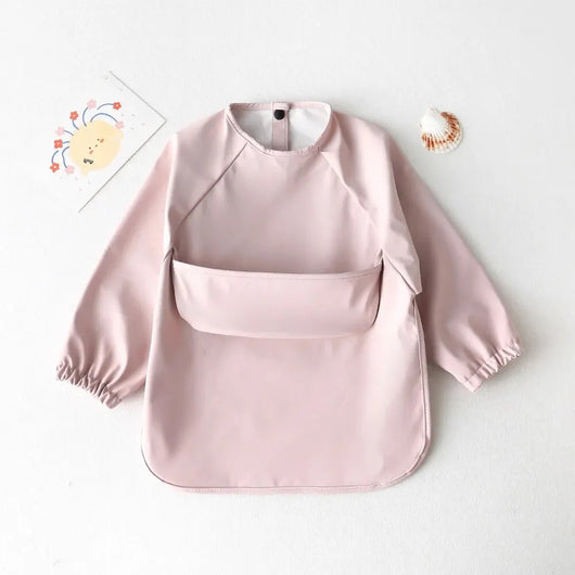 True Haven | Baby Feeding Smock with Long Sleeves – Waterproof & Mess-Resistant, Full Arm Coverage