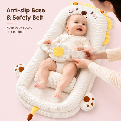 True Haven | Anti-Reflux Baby Lounger – Adjustable Incline Heated Lounger with Side Support
