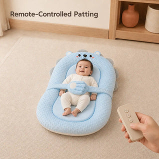 True Haven | Incline Baby Lounger – Memory Foam Head Support with Patting Function, Antibacterial Fabric