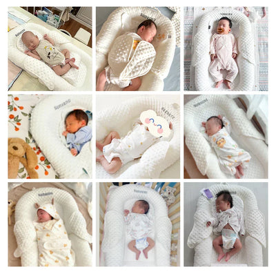 True Haven | Baby Lounger Bed – Soft & Reversible Design, Cozy Newborn Essential