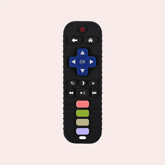 True Haven | Remote-Shaped Silicone Teether – Textured Teething Toy, Dishwasher & Boil Safe