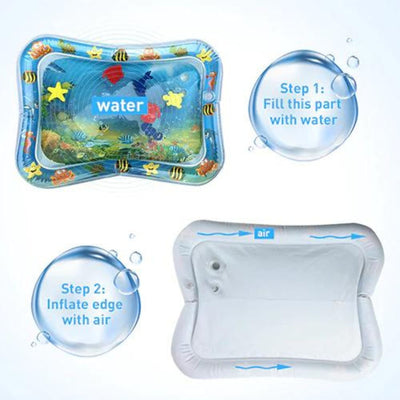 True Haven | Baby Tummy Time Mat – Engaging Sensory Design, Foldable & Portable