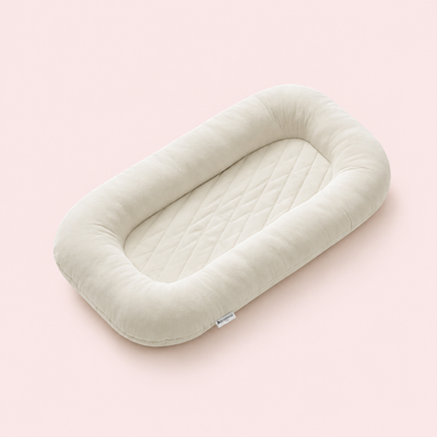 True Haven | Plush Infant Lounger Nest – Padded Newborn Tummy Time Nest, 4 Colors
