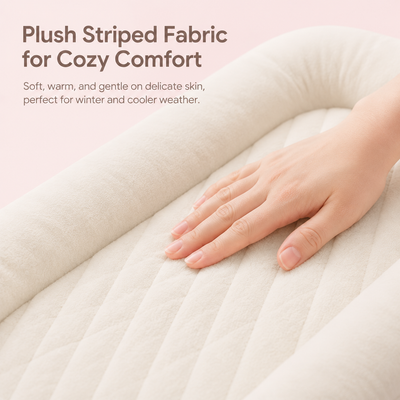 True Haven | Plush Infant Lounger Nest – Padded Newborn Tummy Time Nest, 4 Colors