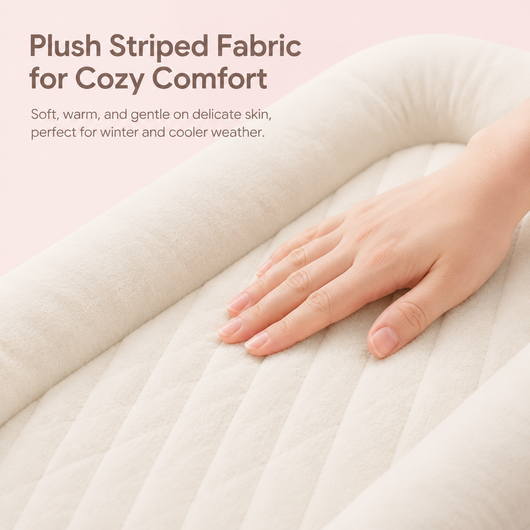 True Haven | Plush Infant Lounger Nest – Padded Newborn Tummy Time Nest, 4 Colors