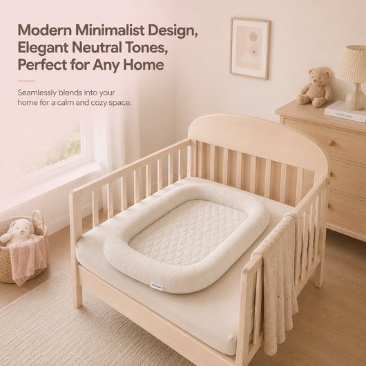 True Haven | Plush Infant Lounger Nest – Padded Newborn Tummy Time Nest, 4 Colors