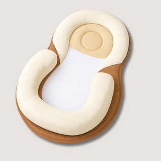 True Haven | Anti-Roll Baby Positioner – U-Shaped Newborn Sleep Positioning Pillow, Breathable Cotton