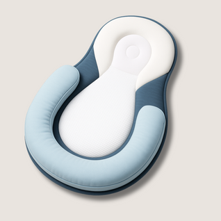 True Haven | Anti-Roll Baby Positioner – U-Shaped Newborn Sleep Positioning Pillow, Breathable Cotton
