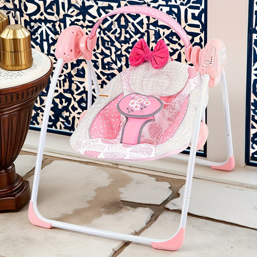 True Haven | Portable Baby Swing – Ergonomic Reclining Seat, Gentle Soothing Motion for Newborns