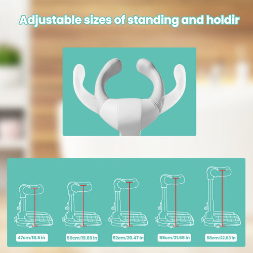 True Haven | Foldable Baby Bath Stand – Tool-Free Setup, 5 Adjustable Height Levels