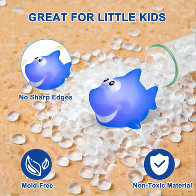 True Haven | Light-Up Floating Bath Toys – No-Hole Mold-Free Design, Sea Animal Set
