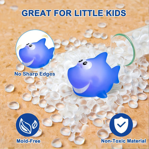 True Haven | Light-Up Floating Bath Toys – No-Hole Mold-Free Design, Sea Animal Set