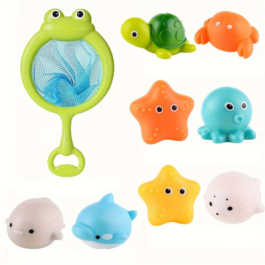 True Haven | Light-Up Floating Bath Toys – No-Hole Mold-Free Design, Sea Animal Set