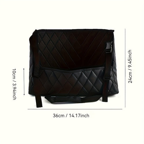 True Haven | Car Seat Back Organizer – Large Capacity Storage, Durable Faux Leather with Mesh Pockets