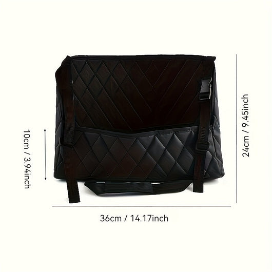 True Haven | Car Seat Back Organizer – Large Capacity Storage, Durable Faux Leather with Mesh Pockets