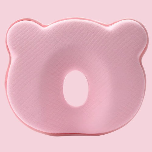 True Haven | Memory Foam Baby Head Support Pillow – Breathable 3D Air Mesh, Organic Cotton Cover