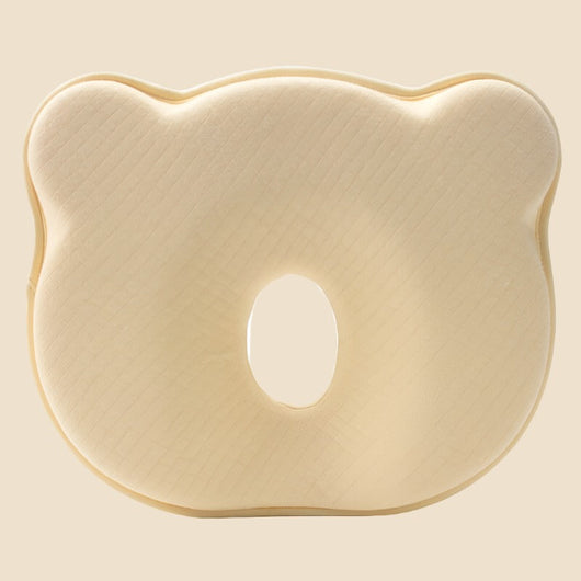 True Haven | Memory Foam Baby Head Support Pillow – Breathable 3D Air Mesh, Organic Cotton Cover