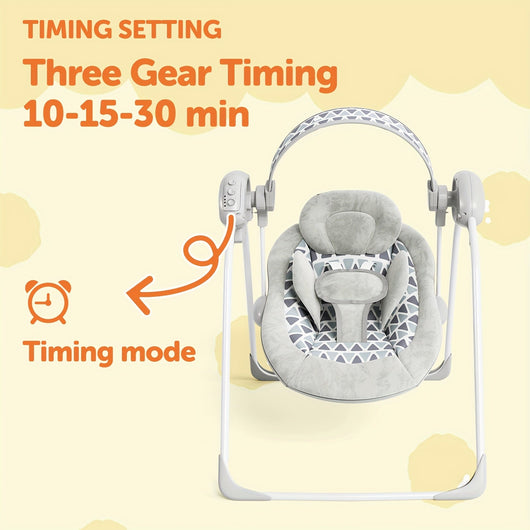 True Haven | Portable Baby Swing – Ergonomic Reclining Seat, Gentle Soothing Motion for Newborns