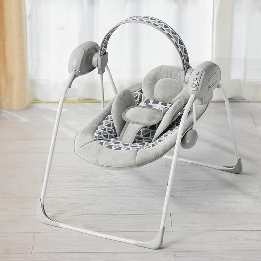 True Haven | Portable Baby Swing – Ergonomic Reclining Seat, Gentle Soothing Motion for Newborns