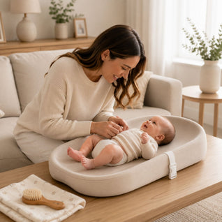 True Haven | Portable Diaper Changing Pad – Travel Changing Station with Safety Strap, Machine Washable