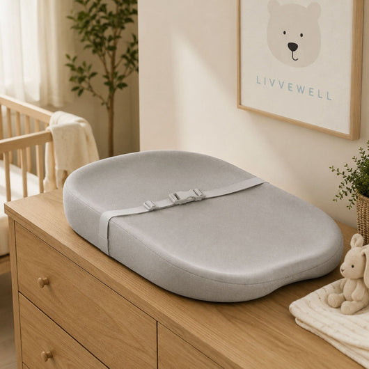 True Haven | Portable Diaper Changing Pad – Travel Changing Station with Safety Strap, Machine Washable