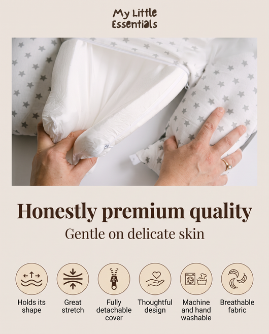True Haven | Foldable Baby Lounger – Portable Newborn Nest with Cushioned Edges, 12 Designs