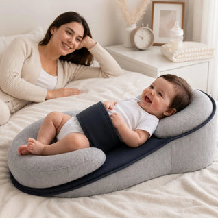 True Haven | Baby Head Support Lounger – Contoured Flat Head Prevention Cradle, Machine Washable