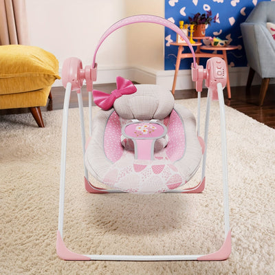 True Haven | Portable Baby Swing – Ergonomic Reclining Seat, Gentle Soothing Motion for Newborns