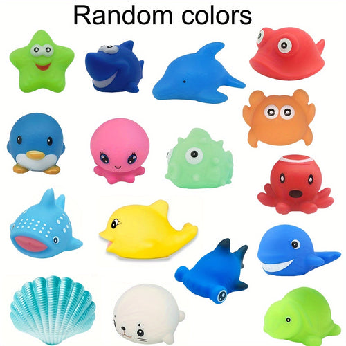 True Haven | Light-Up Floating Bath Toys – No-Hole Mold-Free Design, Sea Animal Set