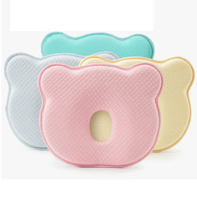 True Haven | Memory Foam Baby Head Support Pillow – Breathable 3D Air Mesh, Organic Cotton Cover