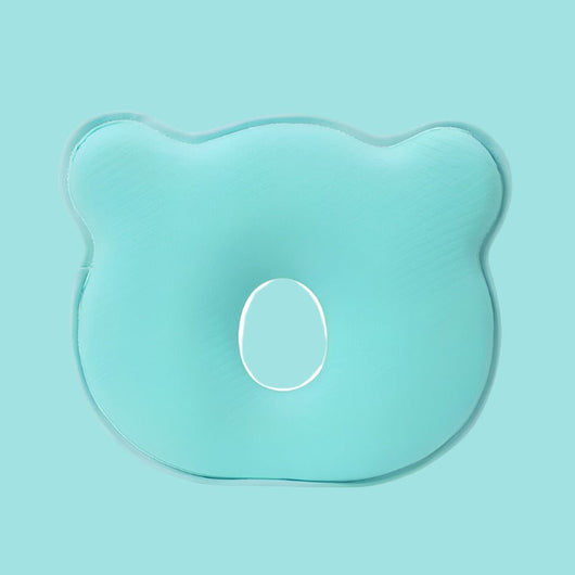 True Haven | Memory Foam Baby Head Support Pillow – Breathable 3D Air Mesh, Organic Cotton Cover