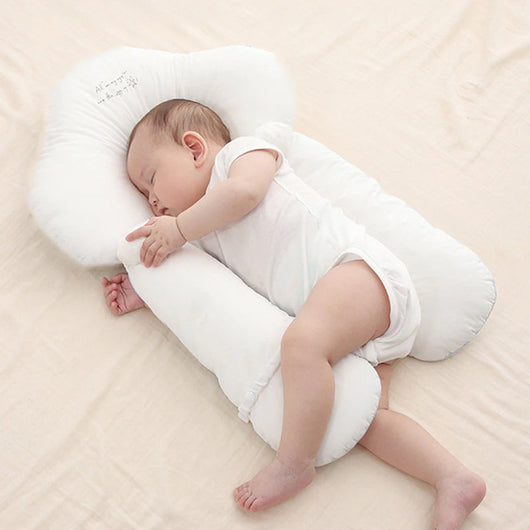 True Haven | U-Shaped Baby Head Support Pillow – Organic Cotton, Adjustable Fit