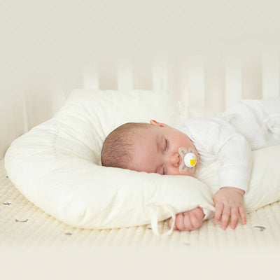 True Haven | U-Shaped Baby Head Support Pillow – Organic Cotton, Adjustable Fit