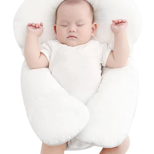 True Haven | U-Shaped Baby Head Support Pillow – Organic Cotton, Adjustable Fit