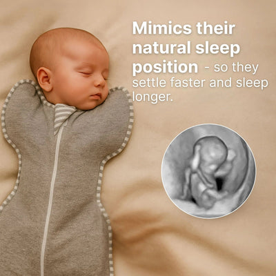 True Haven | Arms-Up Baby Swaddle – Breathable Newborn Sleep Sack for Self-Soothing, 1-12 Months