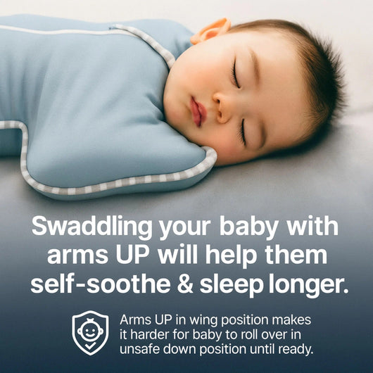 True Haven | Arms-Up Baby Swaddle – Breathable Newborn Sleep Sack for Self-Soothing, 1-12 Months